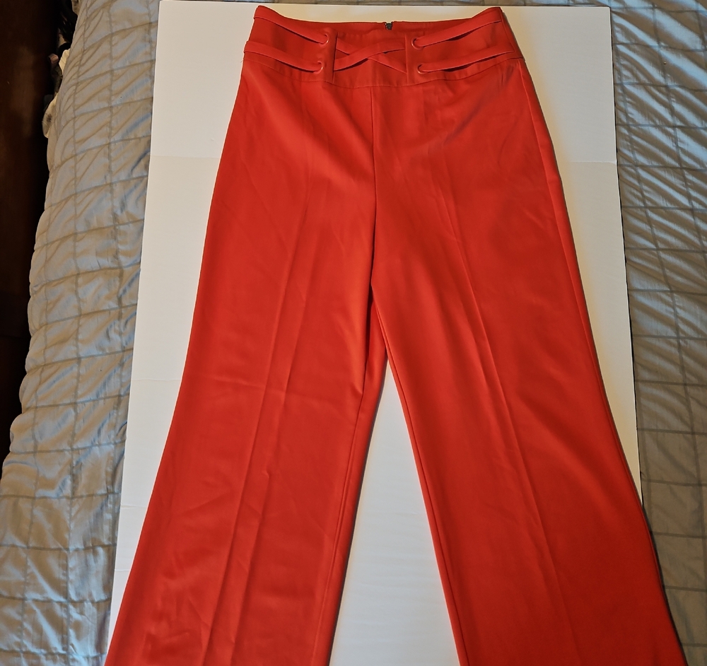 New York & Company Bold Orange Wide Leg Pants